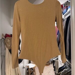 nuuds Camel Long Sleeve Bodysuit